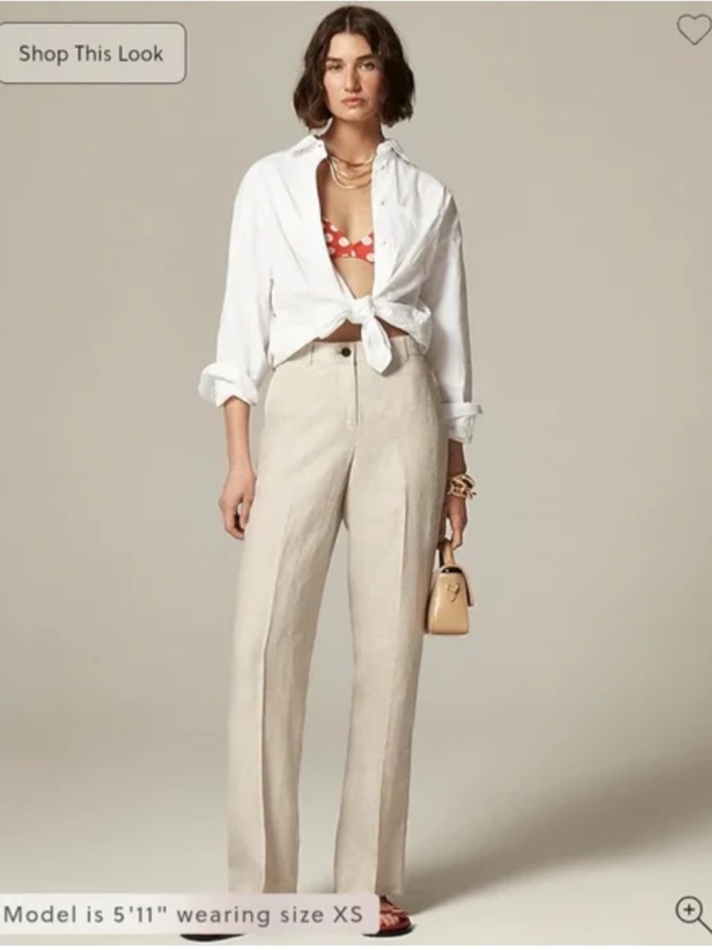NWT JCREW Harbor pant in linen